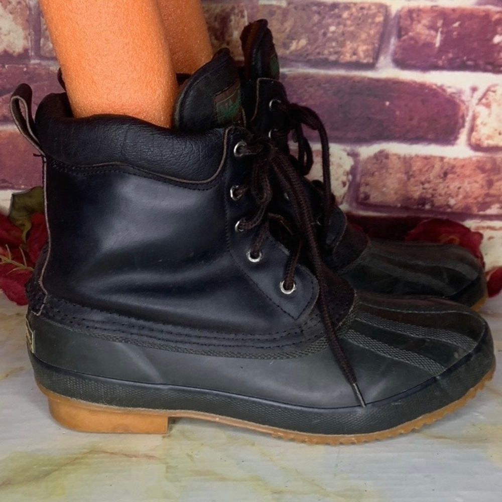 Vintage North Pass Waterproof Thermolite Steel Shank Black Duck B…